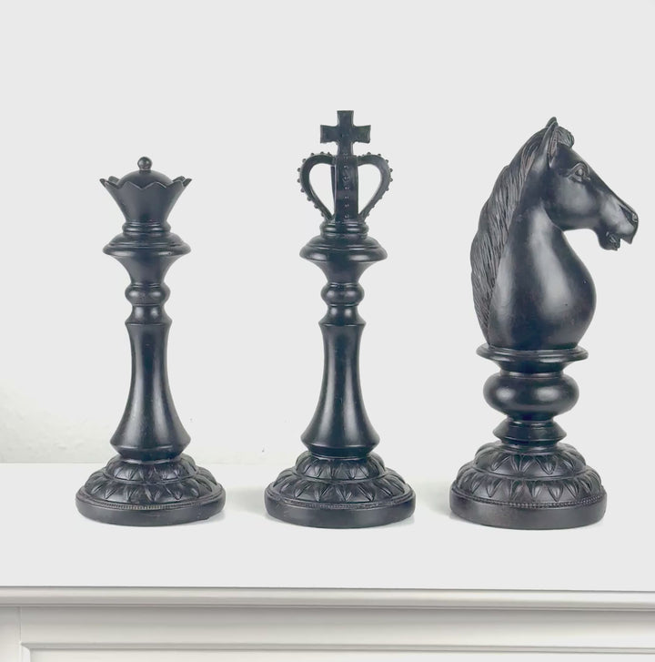 Schachfiguren Set (3-teilig, Kunstharz)